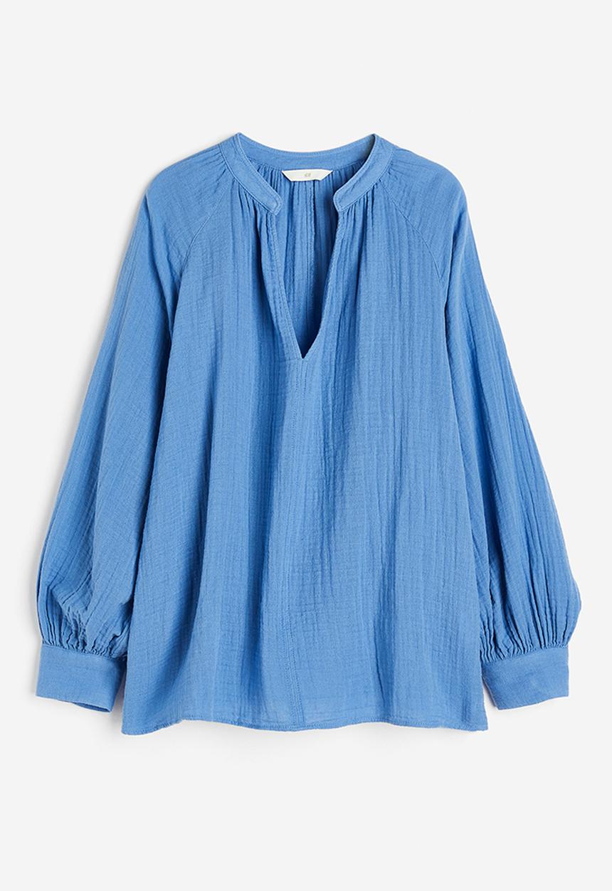 H&M - Double-weave blouse - blue