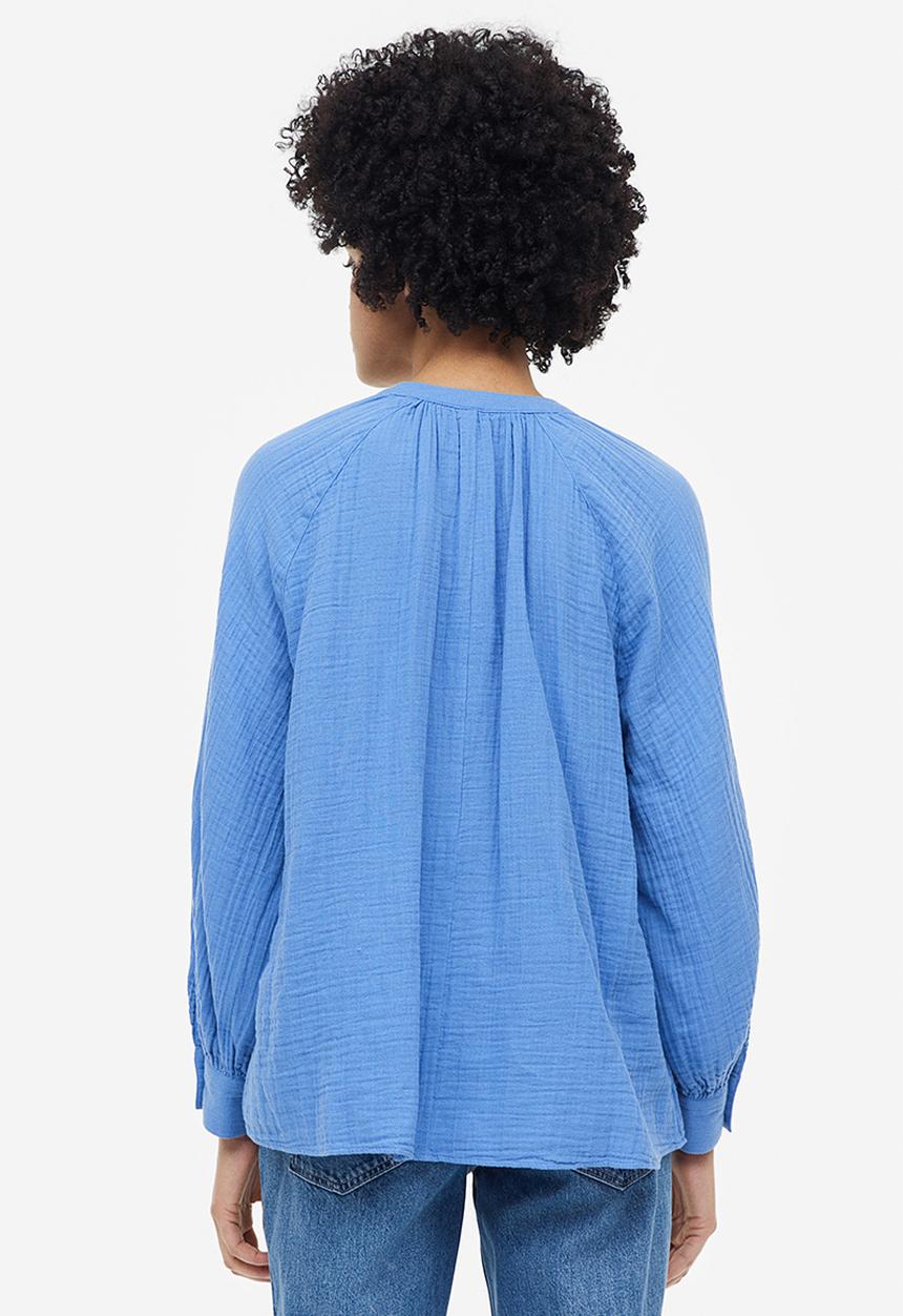 H&M - Double-weave blouse - blue