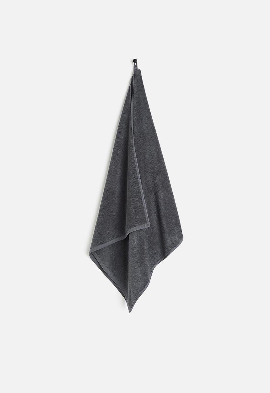 H&M - Cotton terry bath towel - dark grey 