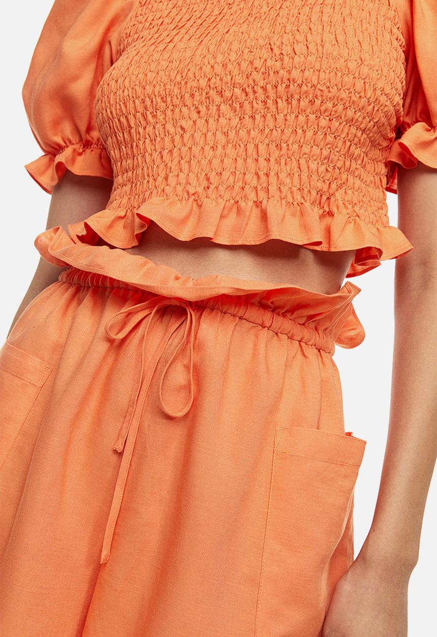 H&M - Paper bag shorts - orange