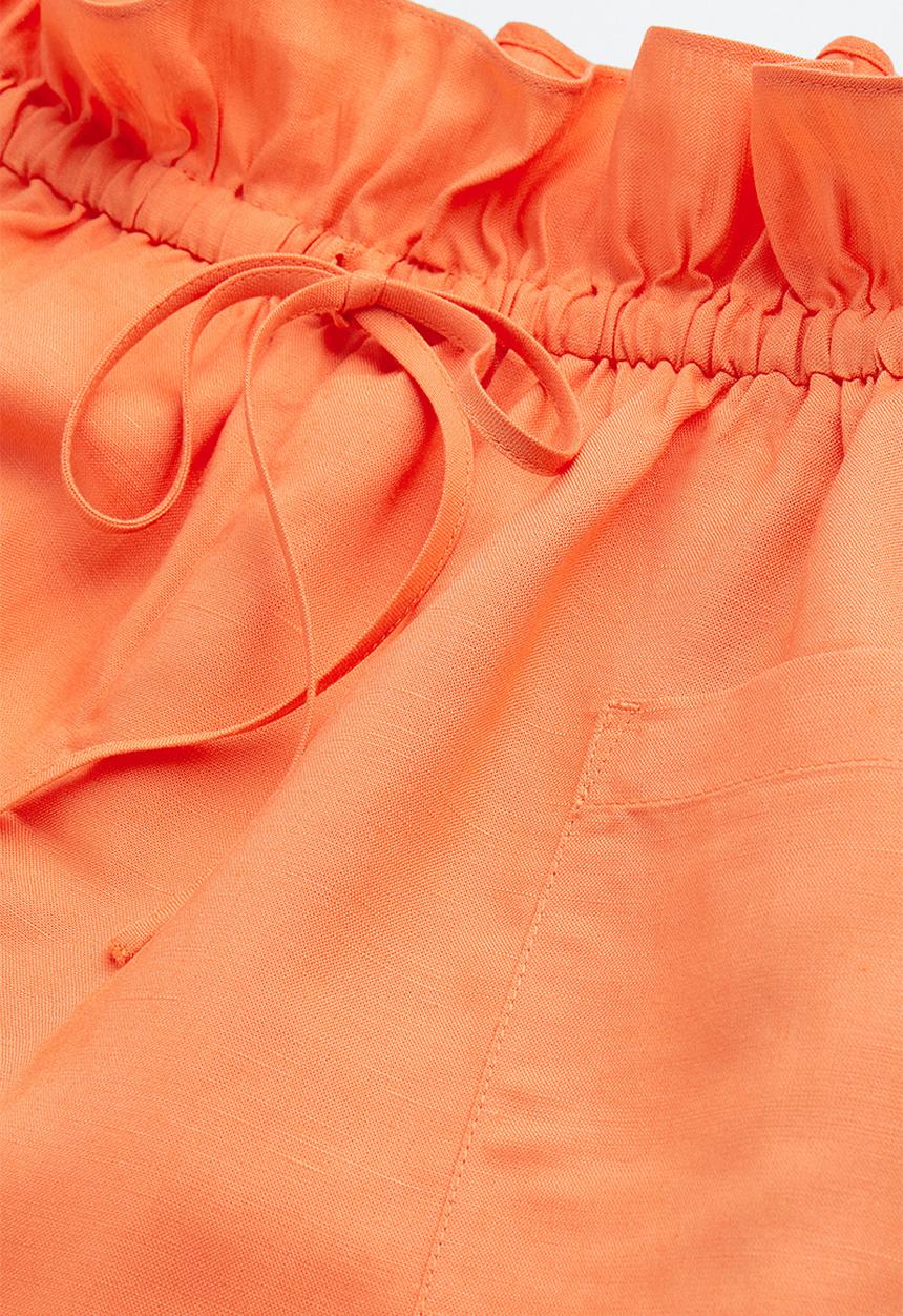 H&M - Paper bag shorts - orange