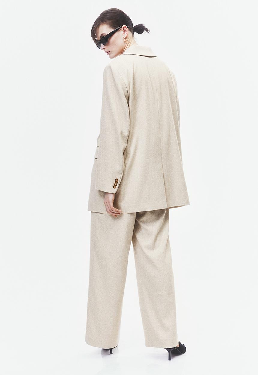 H&M - Double-breasted blazer - light beige