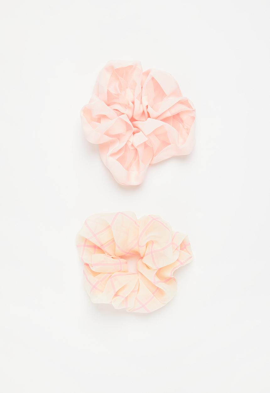 Pop Candy - Girls scrunchie set - pink and orange