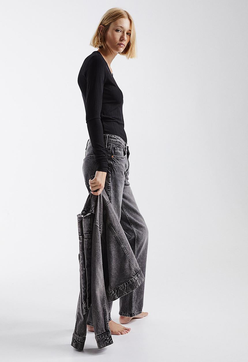 H&M - Straight regular jeans - dark grey