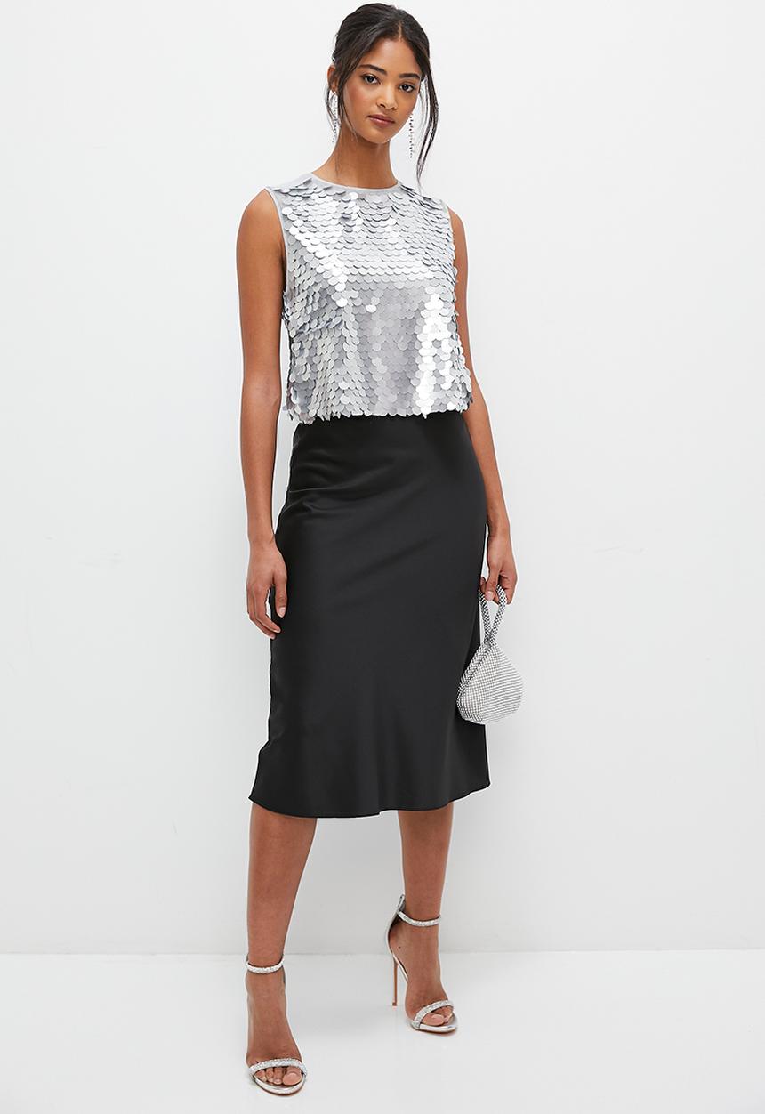 MILLA - Tassle bling top - silver