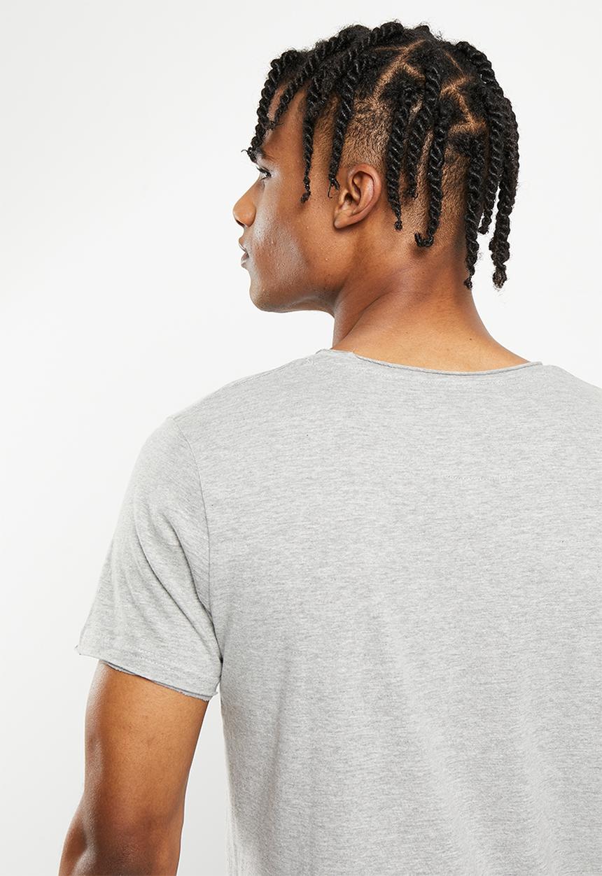 Brave Soul - Fresherm tee - light grey marl