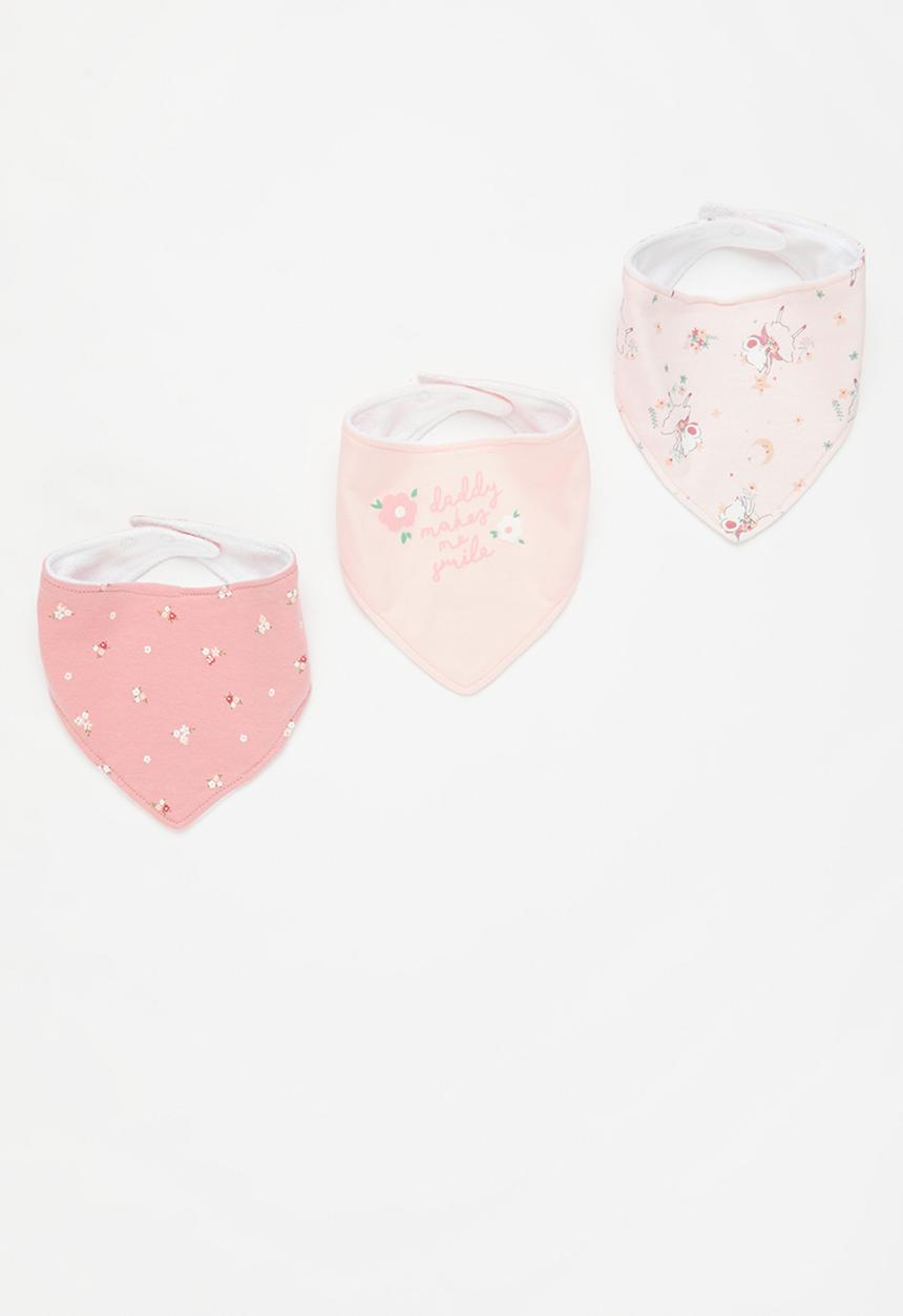 Pop Candy - 3 Pack bibs - light and dark pink