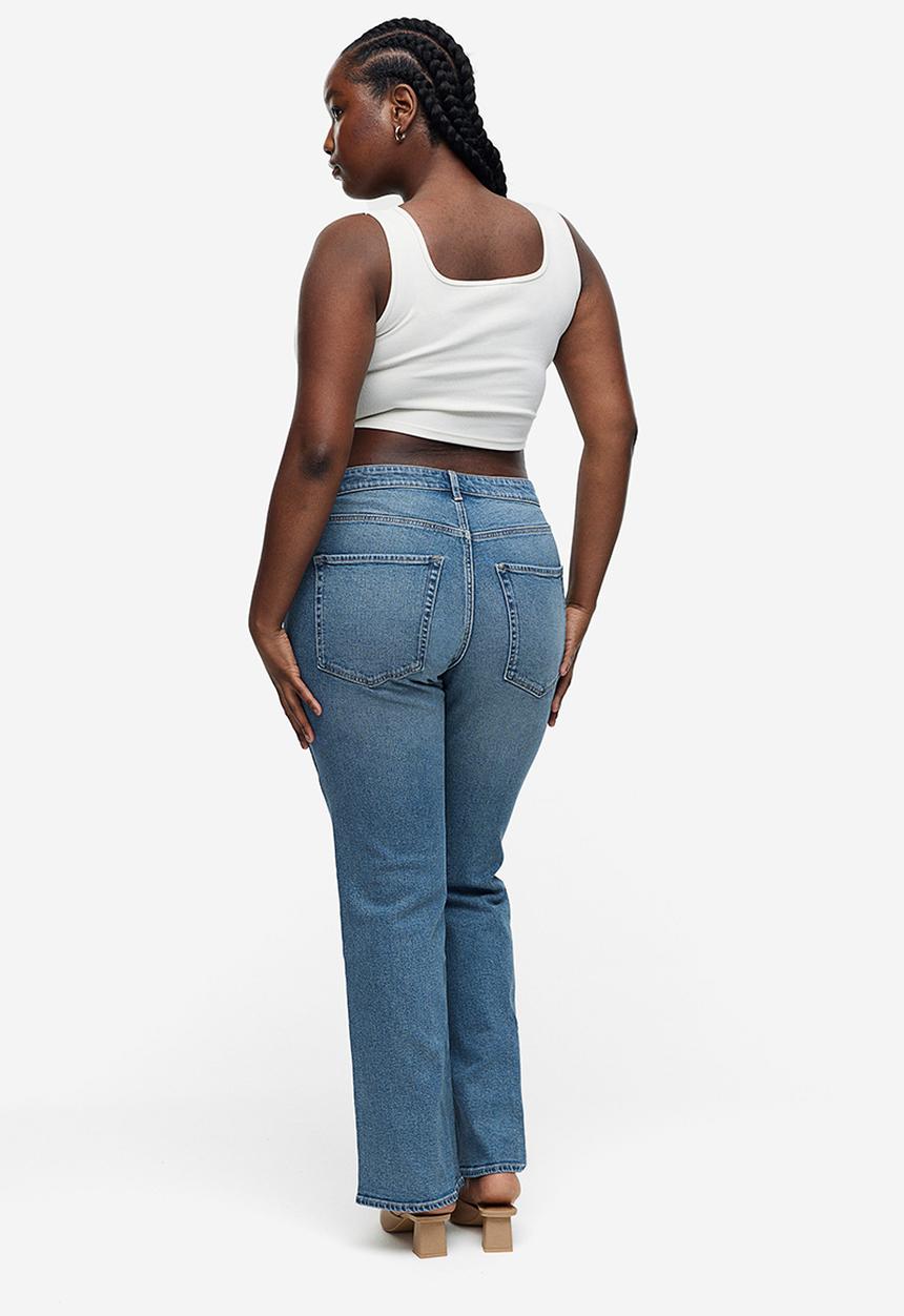 H&M - Curvy fit bootcut high jeans - denim blue