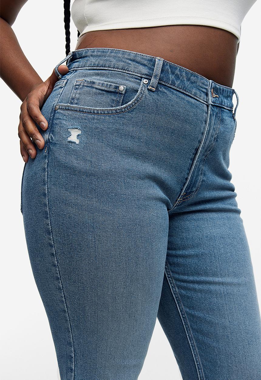 H&M - Curvy fit bootcut high jeans - denim blue