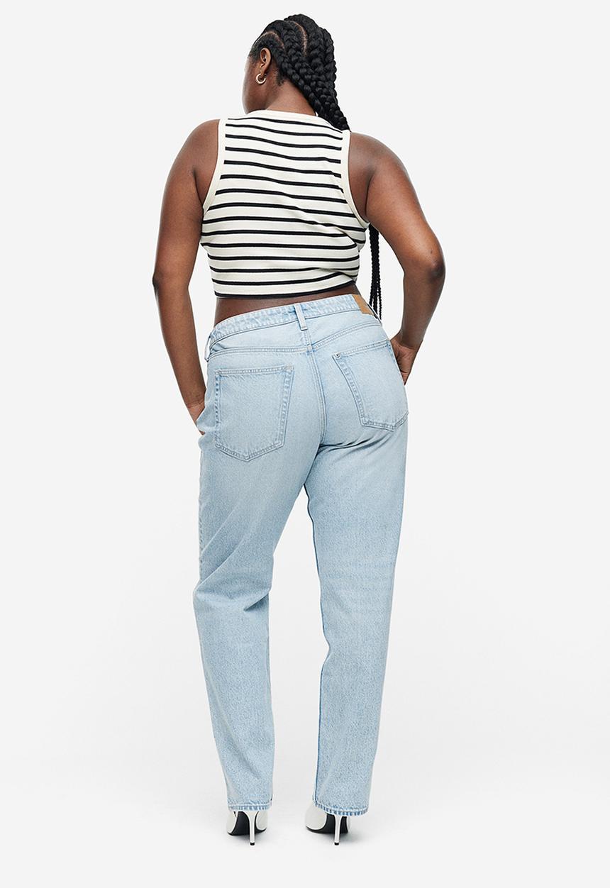 H&M - Curvy fit straight regular jeans -  light denim blue