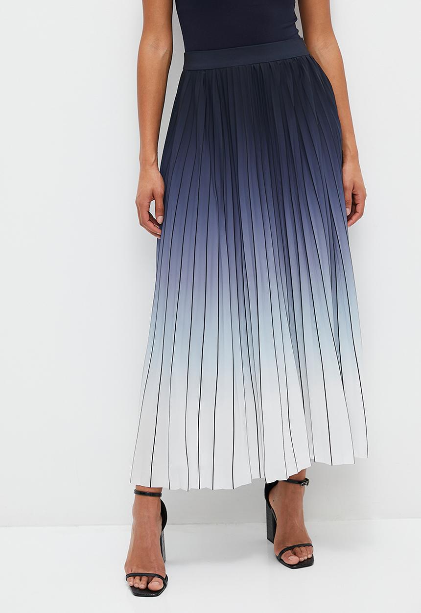 MILLA - Ombre pleated skirt - greys ombre