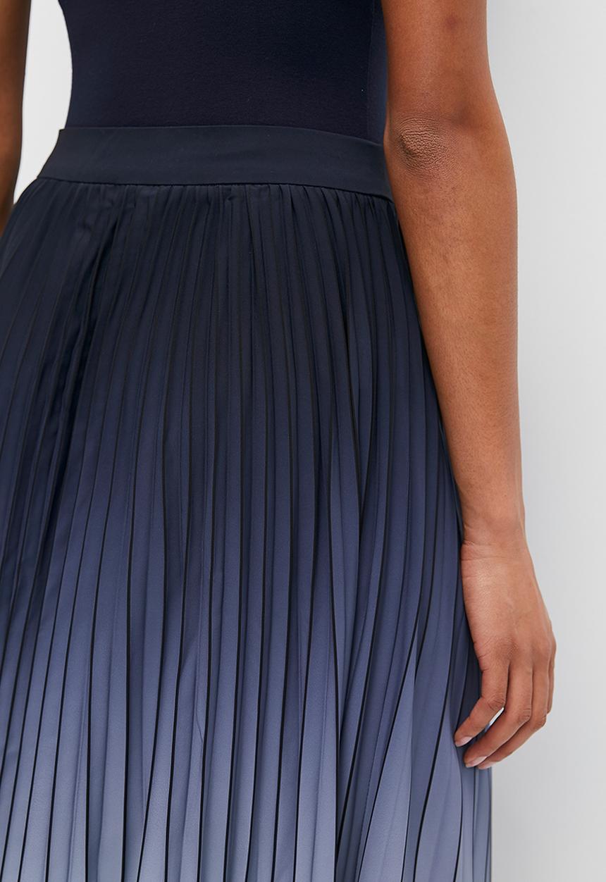 MILLA - Ombre pleated skirt - greys ombre