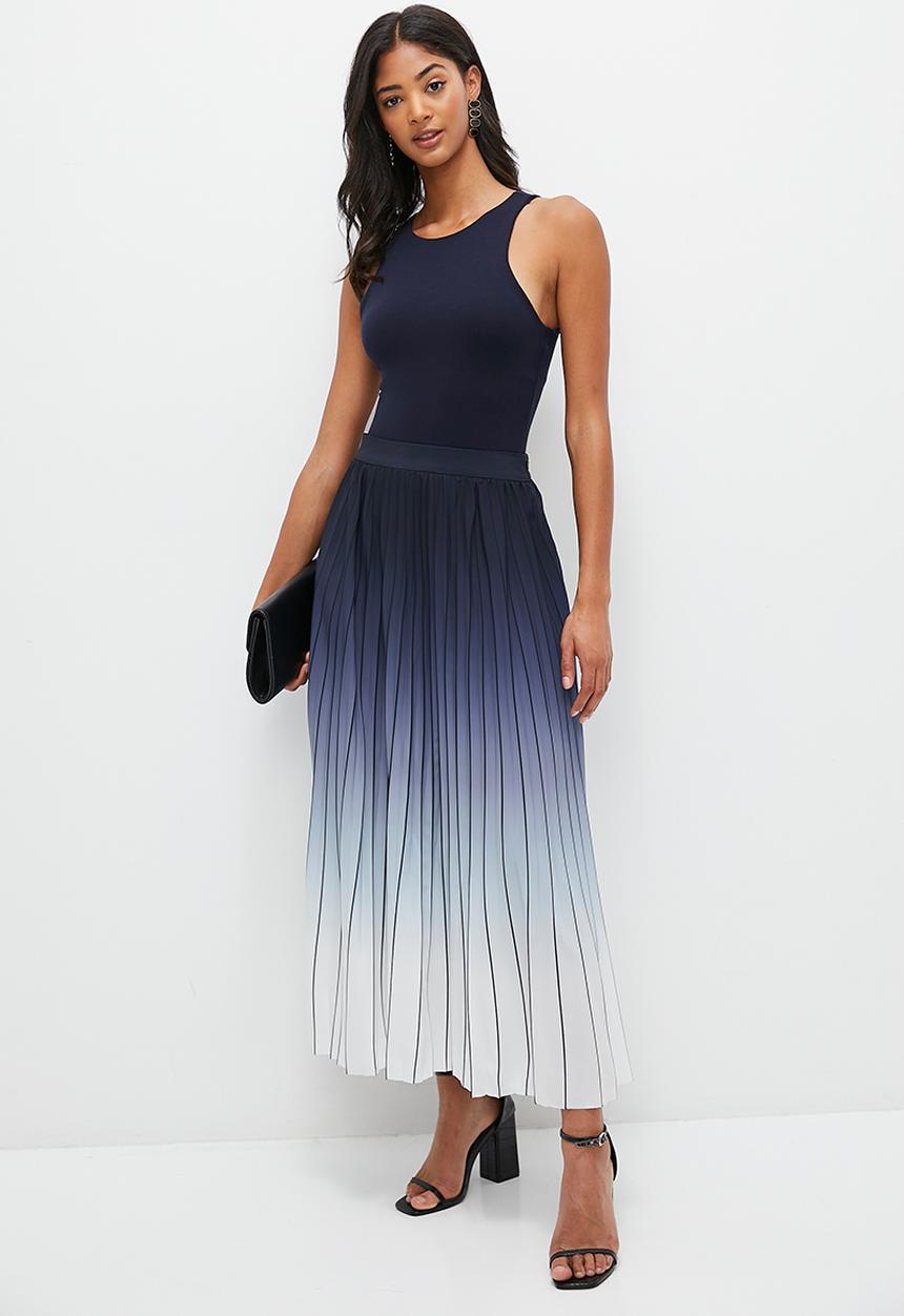 MILLA - Ombre pleated skirt - greys ombre