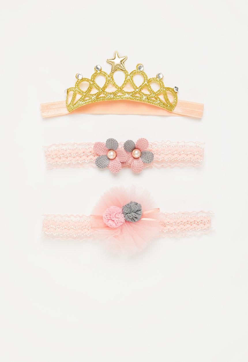 Pop Candy - Baby 3pk occasion headbands - pink multi