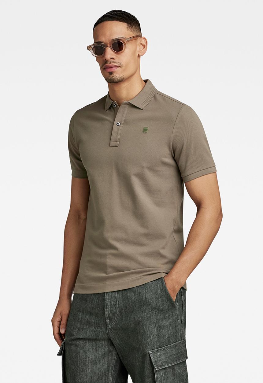 G-STAR - Dunda slim polo short sleeve premium stretch - turf