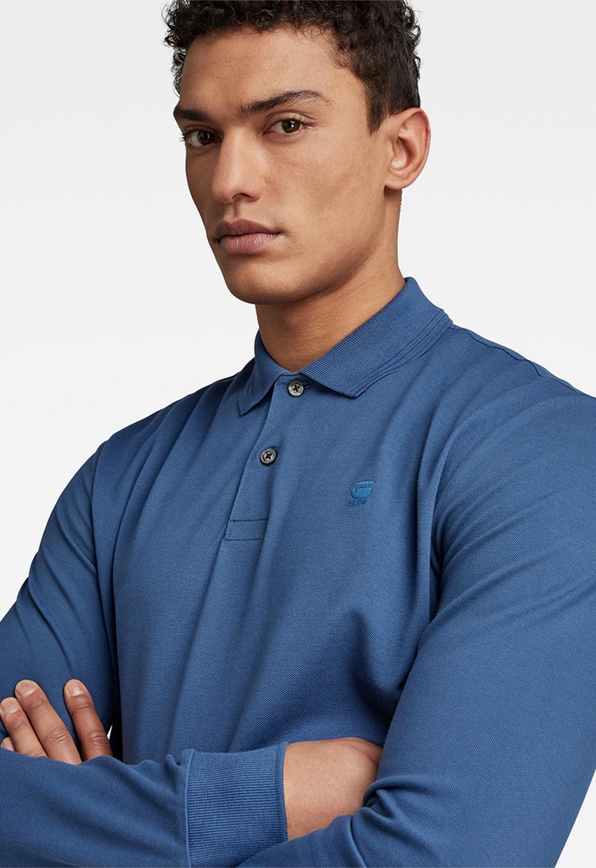 G-STAR - Dunda core polo long premium stretch pk o - rank blue