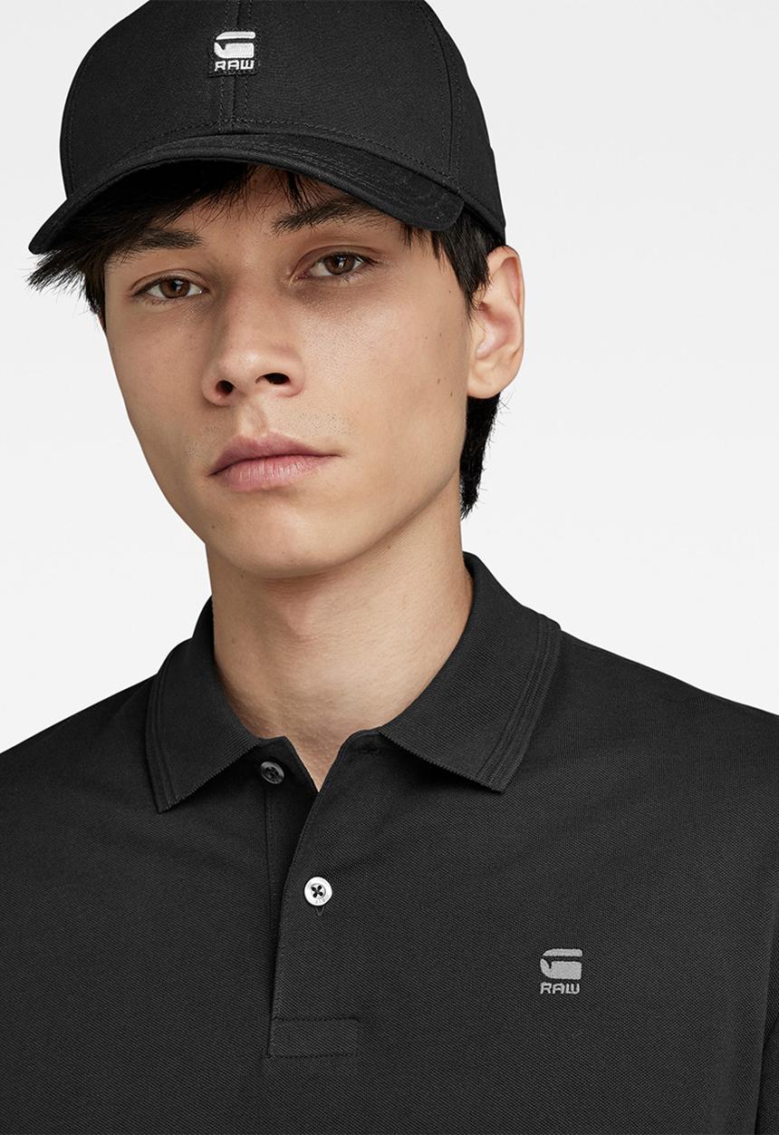 G-STAR - Dunda core polo long sleeve premium stretch pk o - dk black