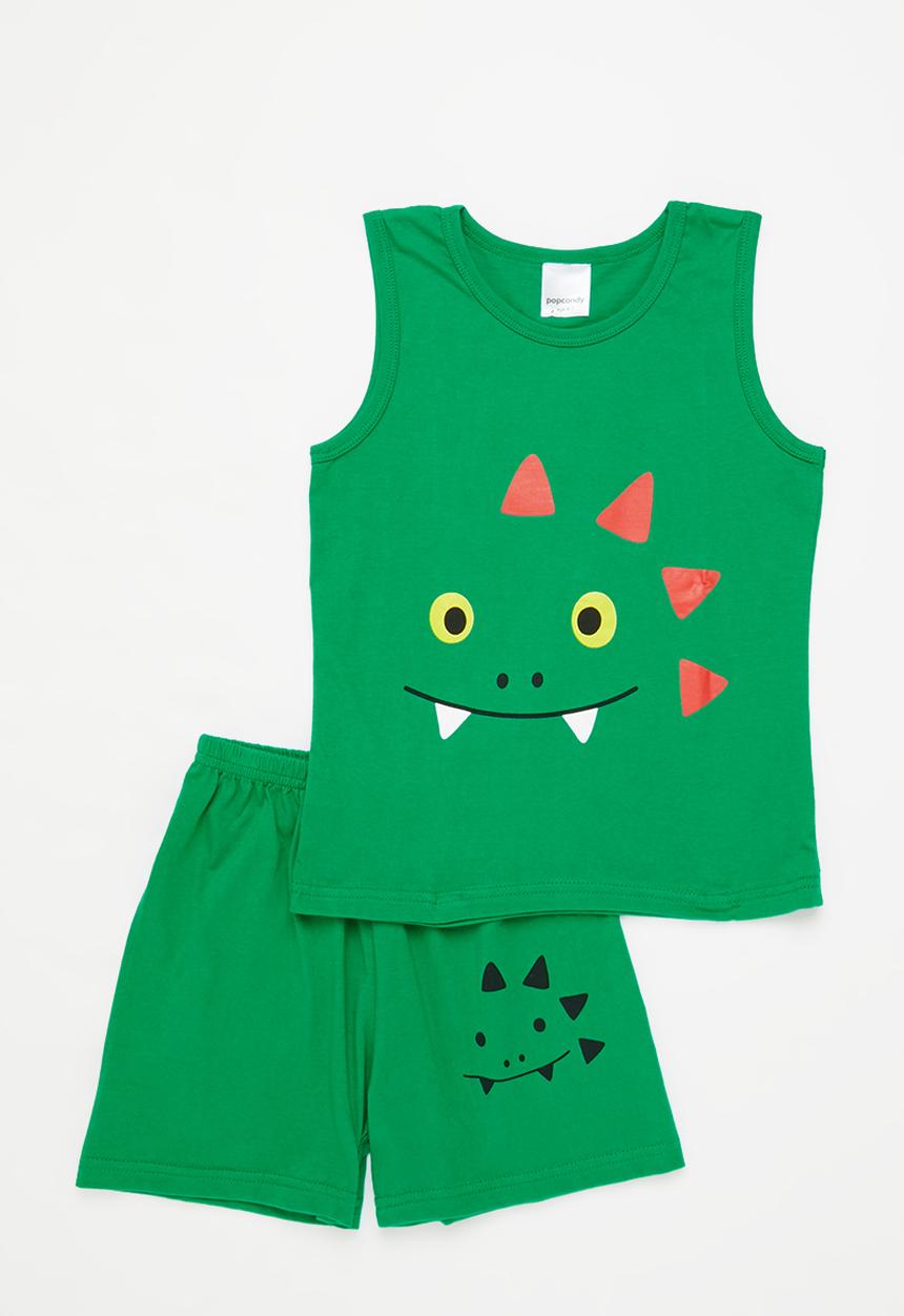 Pop Candy - Boys sleeveless pj set - green