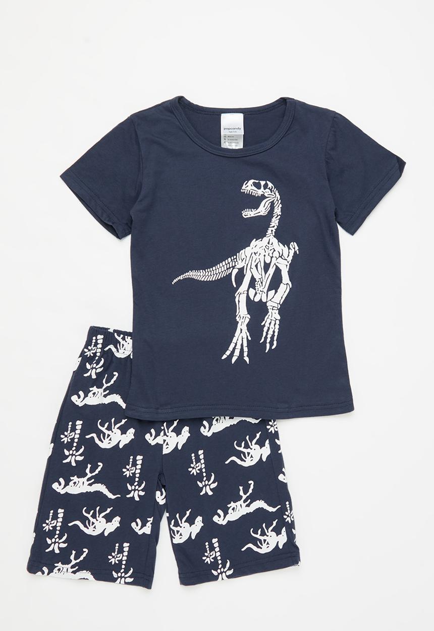 Pop Candy - Printed pj set - navy & white