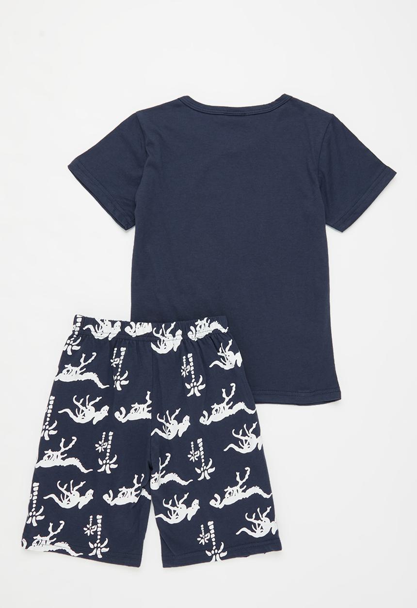 Pop Candy - Printed pj set - navy & white