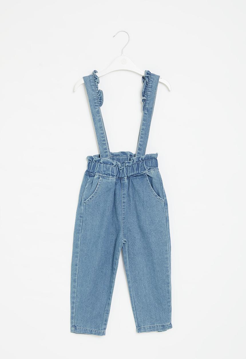 Pop Candy - Girls denim overall - light blue