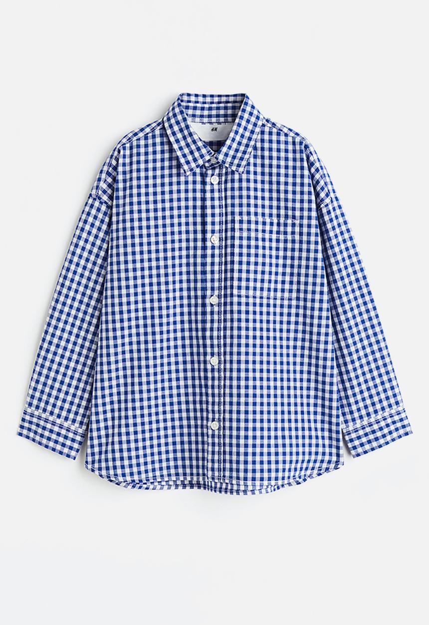 H&M - Long-sleeved shirt - blue / checked 