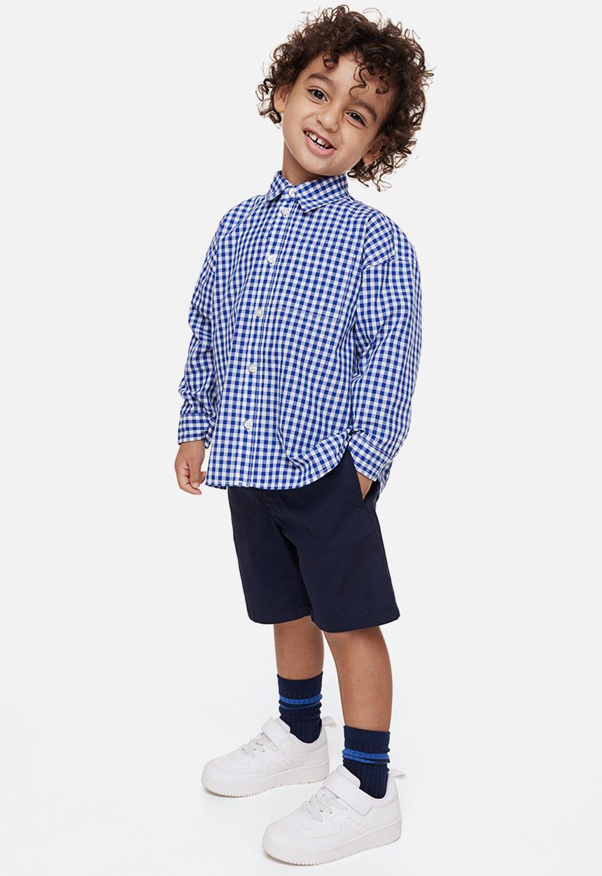 H&M - Long-sleeved shirt - blue / checked 