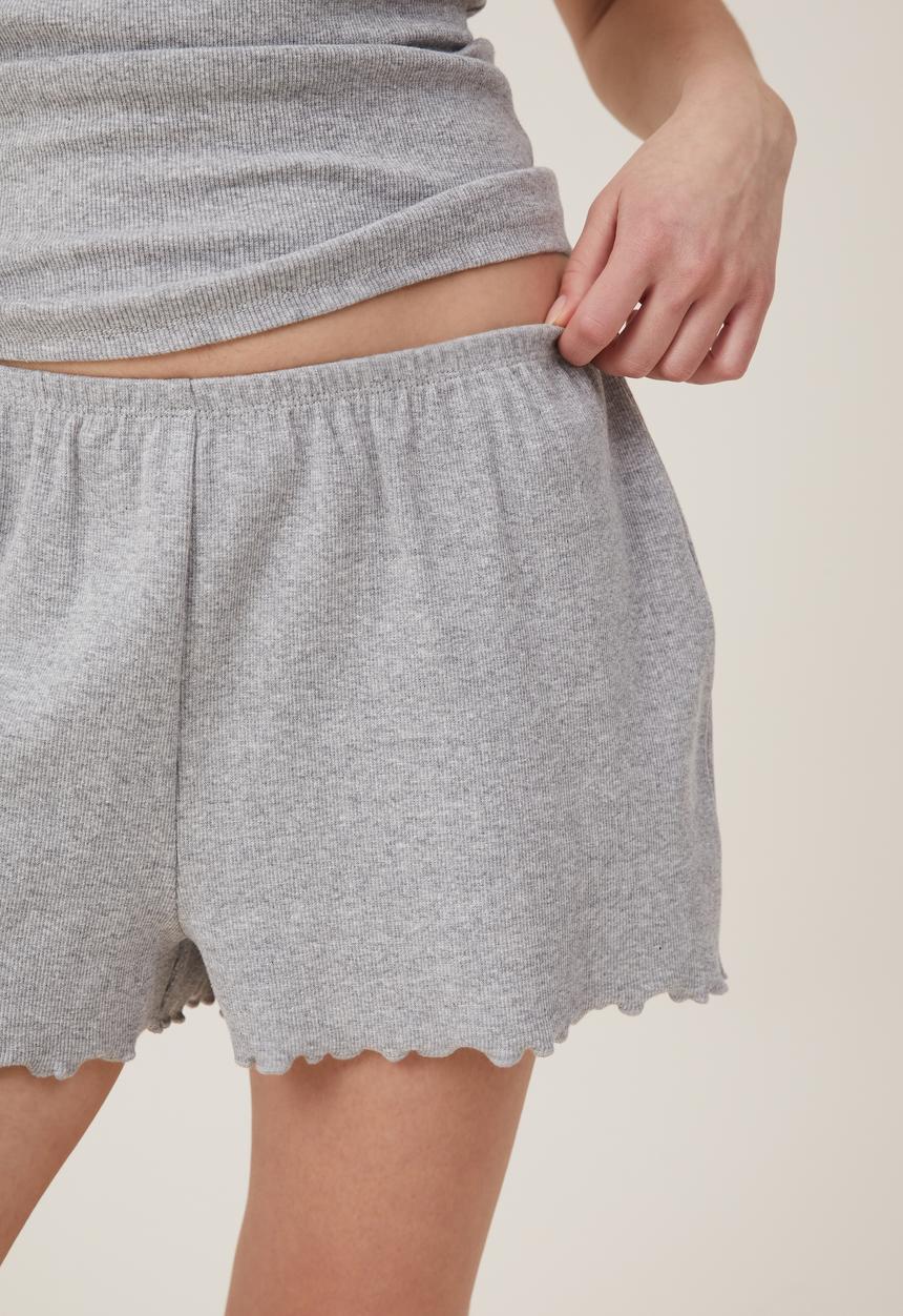 Cotton On - Rib bed short - grey marle