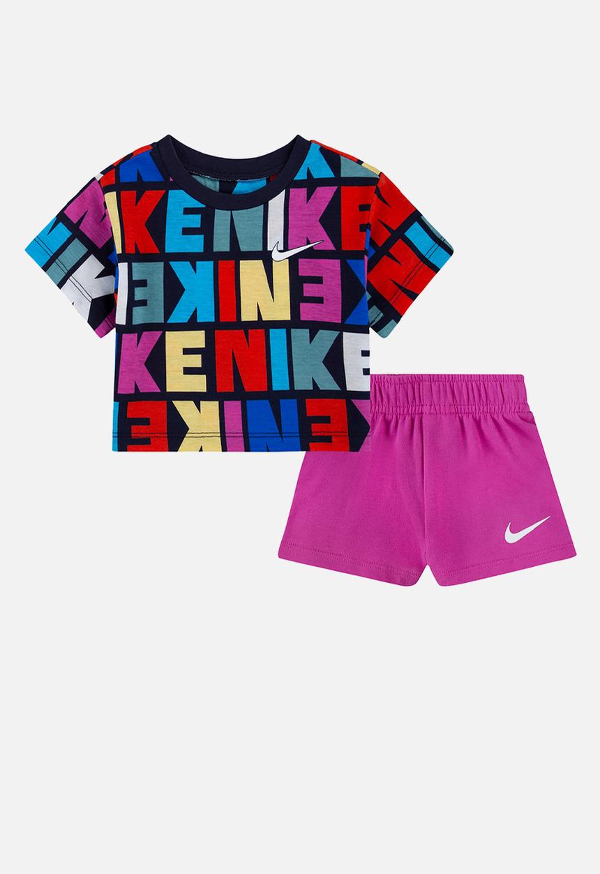 Nike - Nkg knit short set - active fuchsia