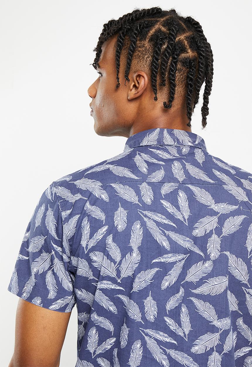 Brave Soul - Antonio shirt - ink & white