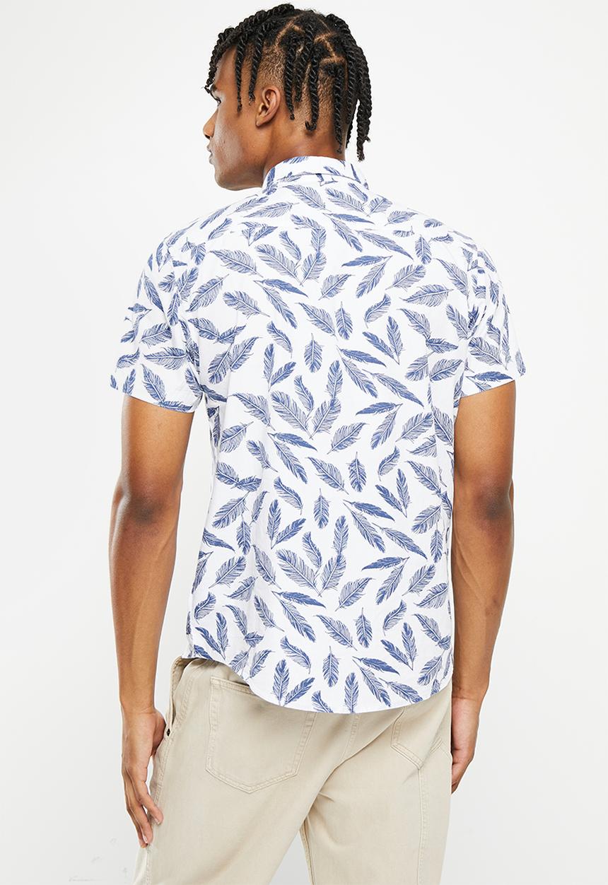 Brave Soul - Defey shirt - optic white & ink