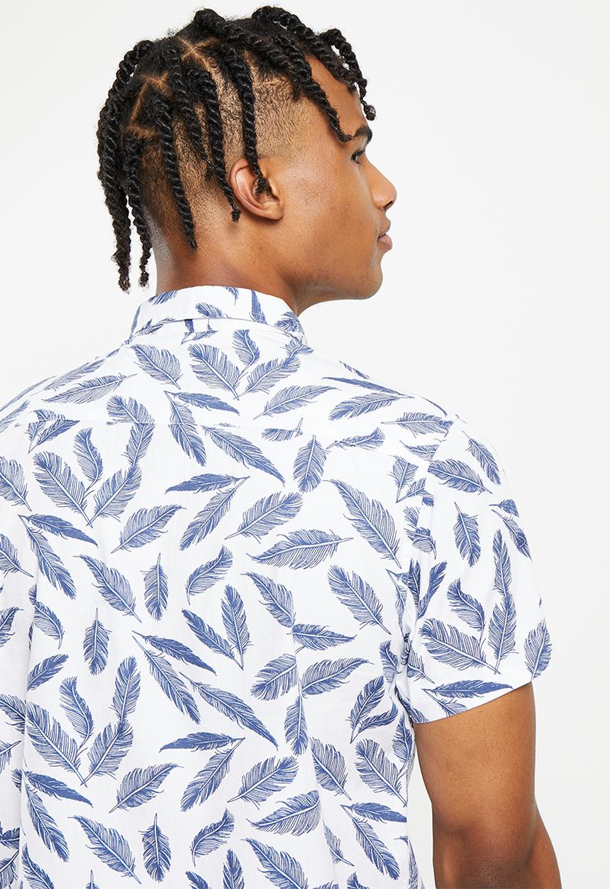 Brave Soul - Defey shirt - optic white & ink