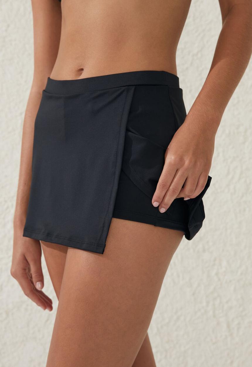 Cotton On - Mini swim skort - black