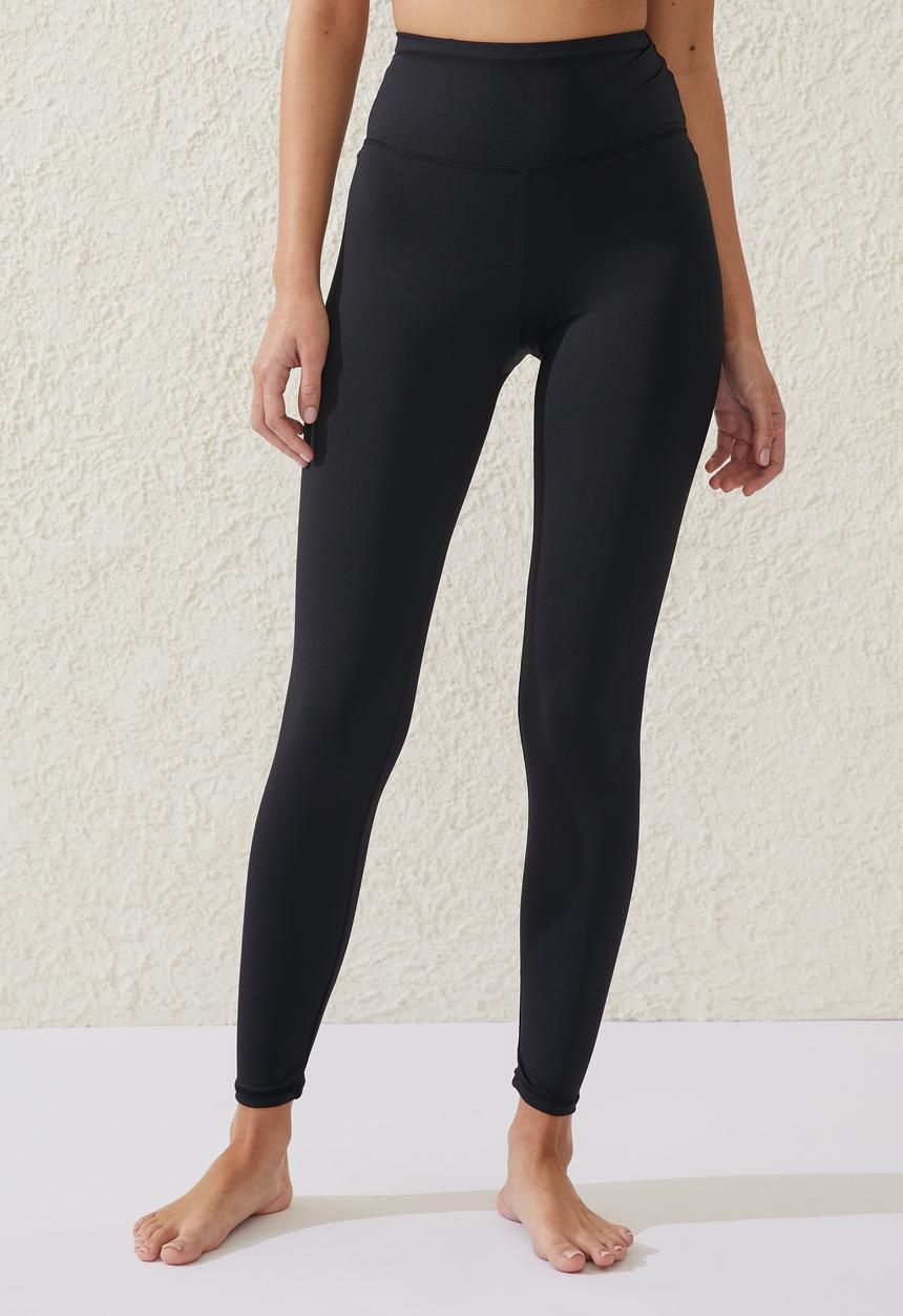 Cotton On - Full length paddle swim tight - black