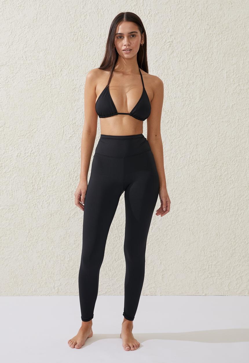 Cotton On - Full length paddle swim tight - black
