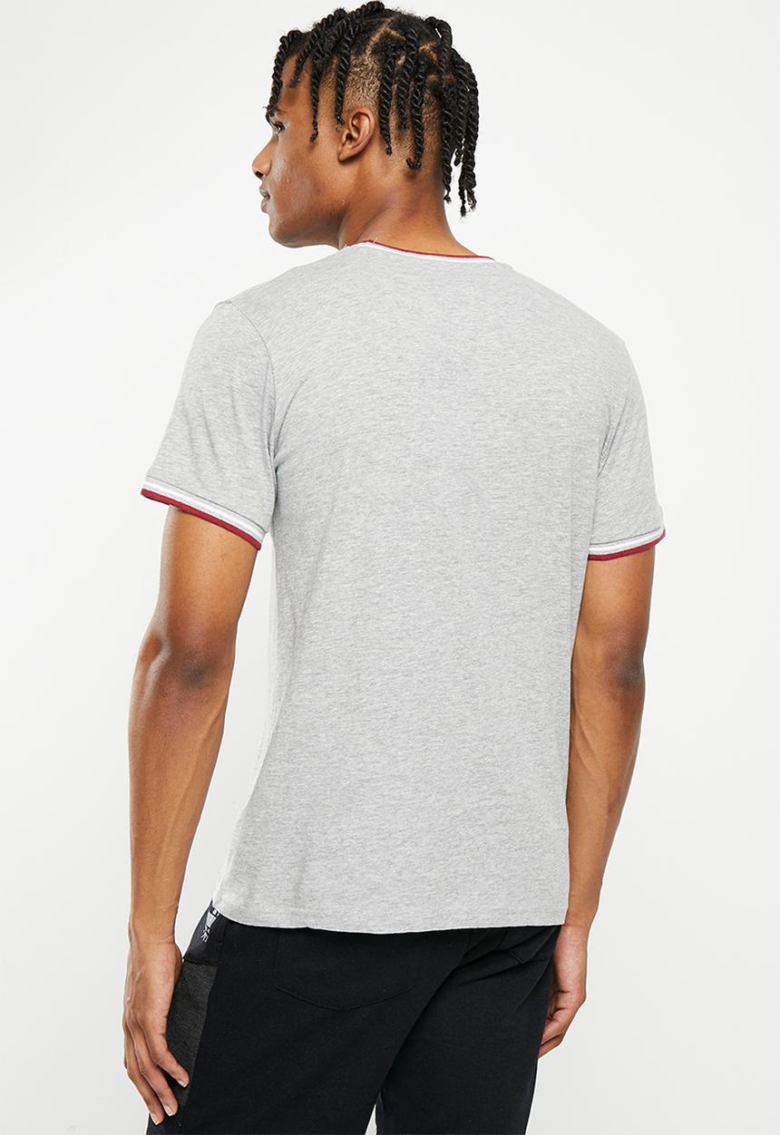Brave Soul - Federerg tee - light grey marl