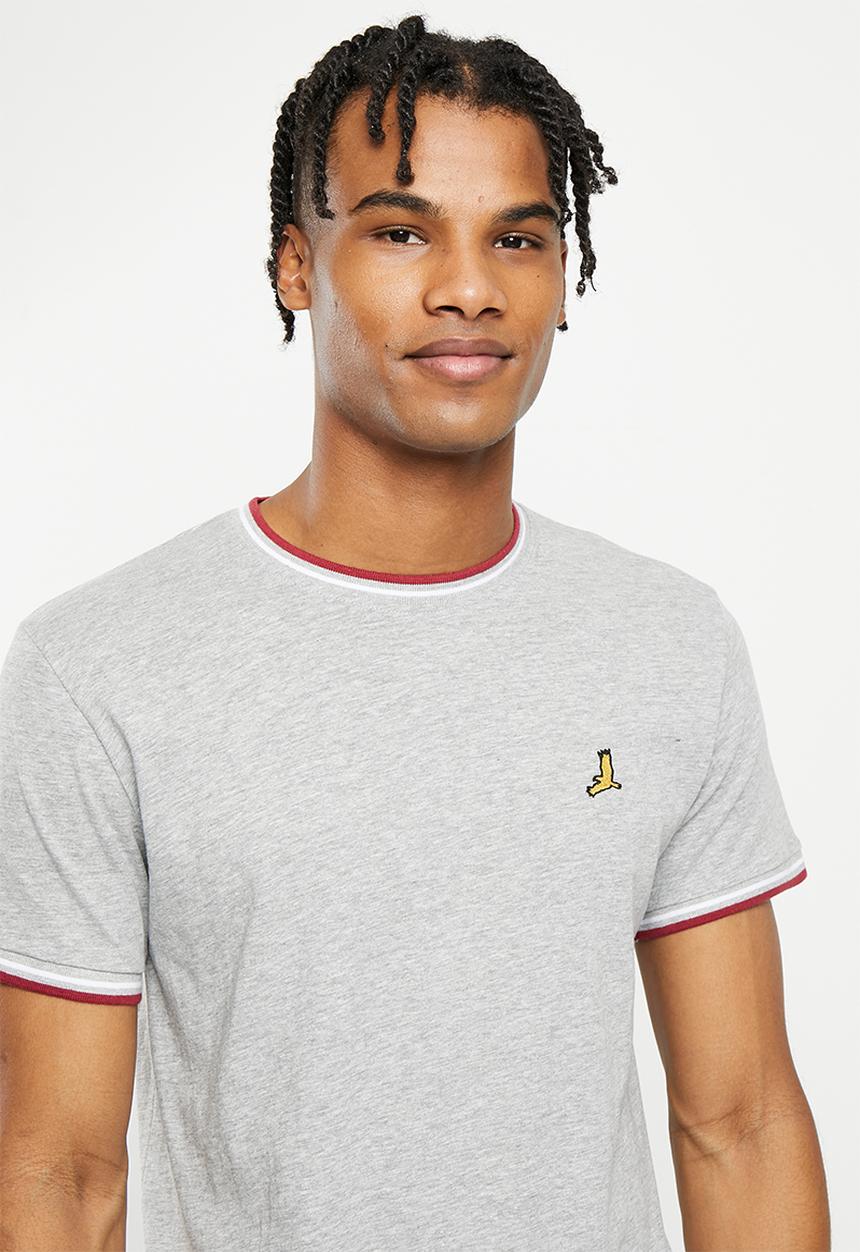 Brave Soul - Federerg tee - light grey marl