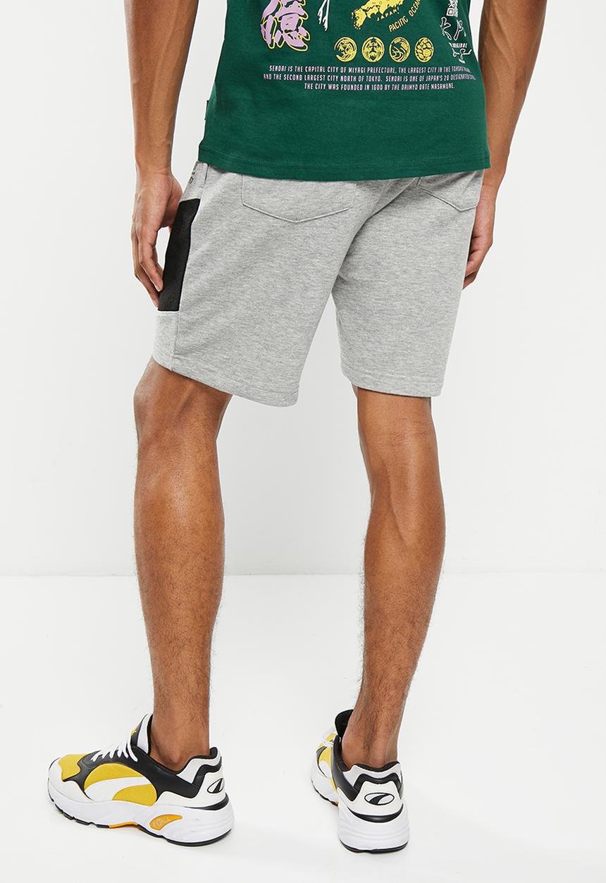 Brave Soul - Flowdan shorts - light grey marl
