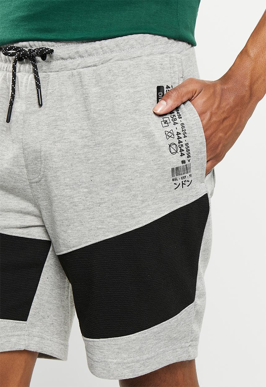 Brave Soul - Flowdan shorts - light grey marl