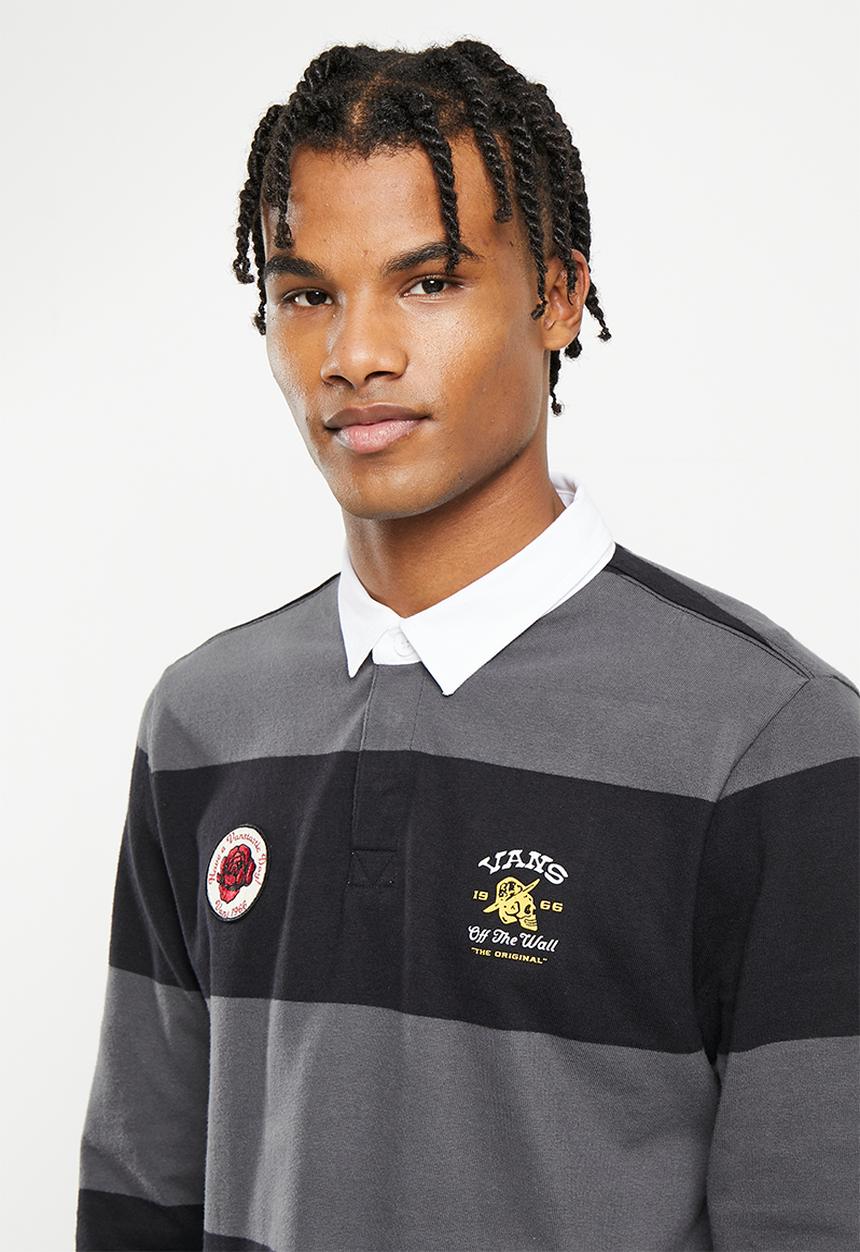 Vans - Desert hi rugby shirt - black asphalt