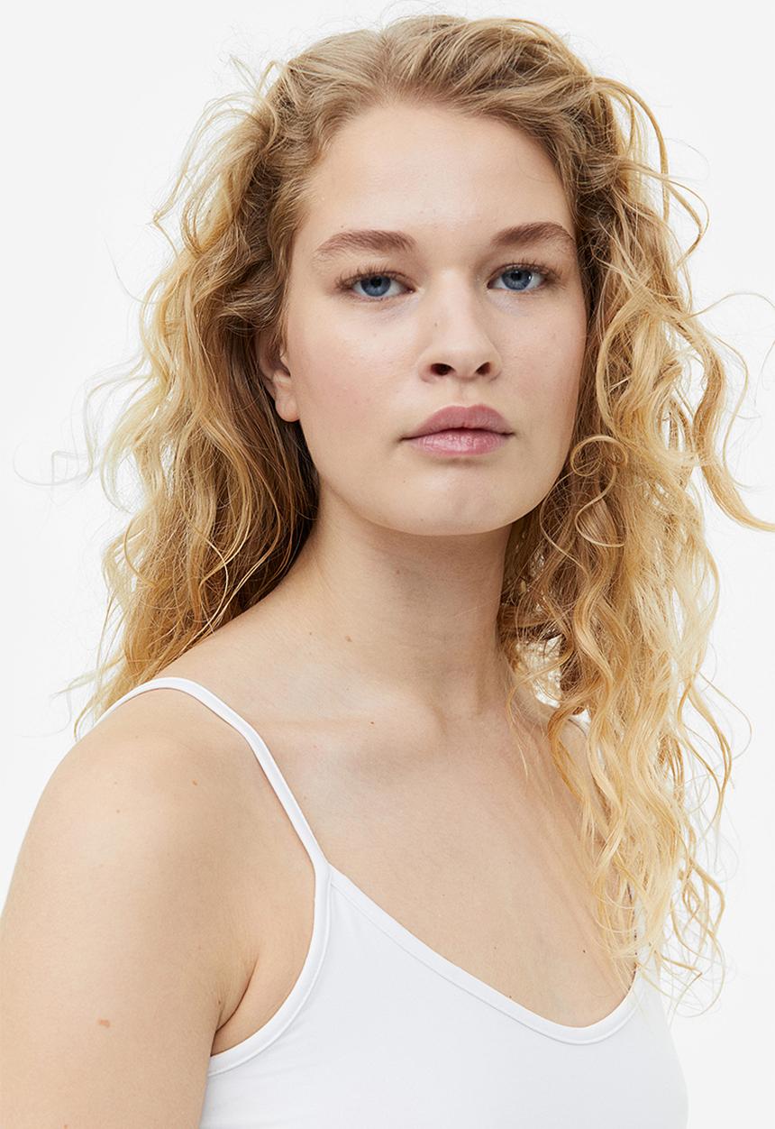 H&M - Strappy microfibre top - white