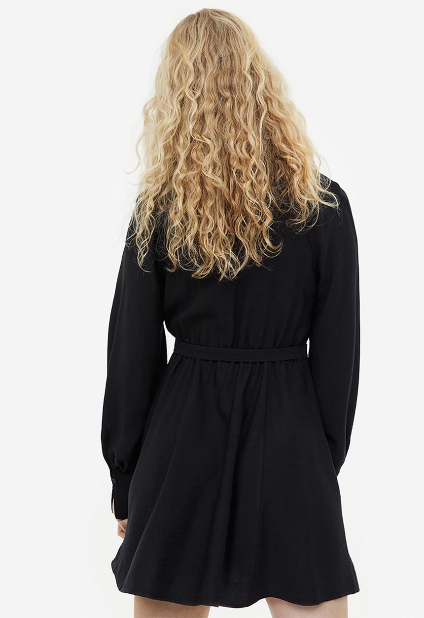 H&M - Tie-belt dress - black