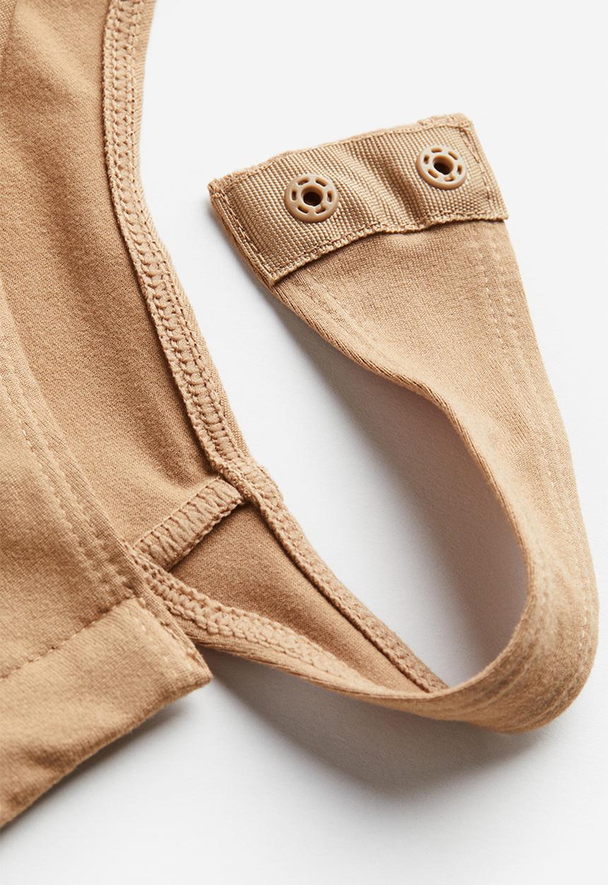 H&M - Short-sleeved thong body - beige