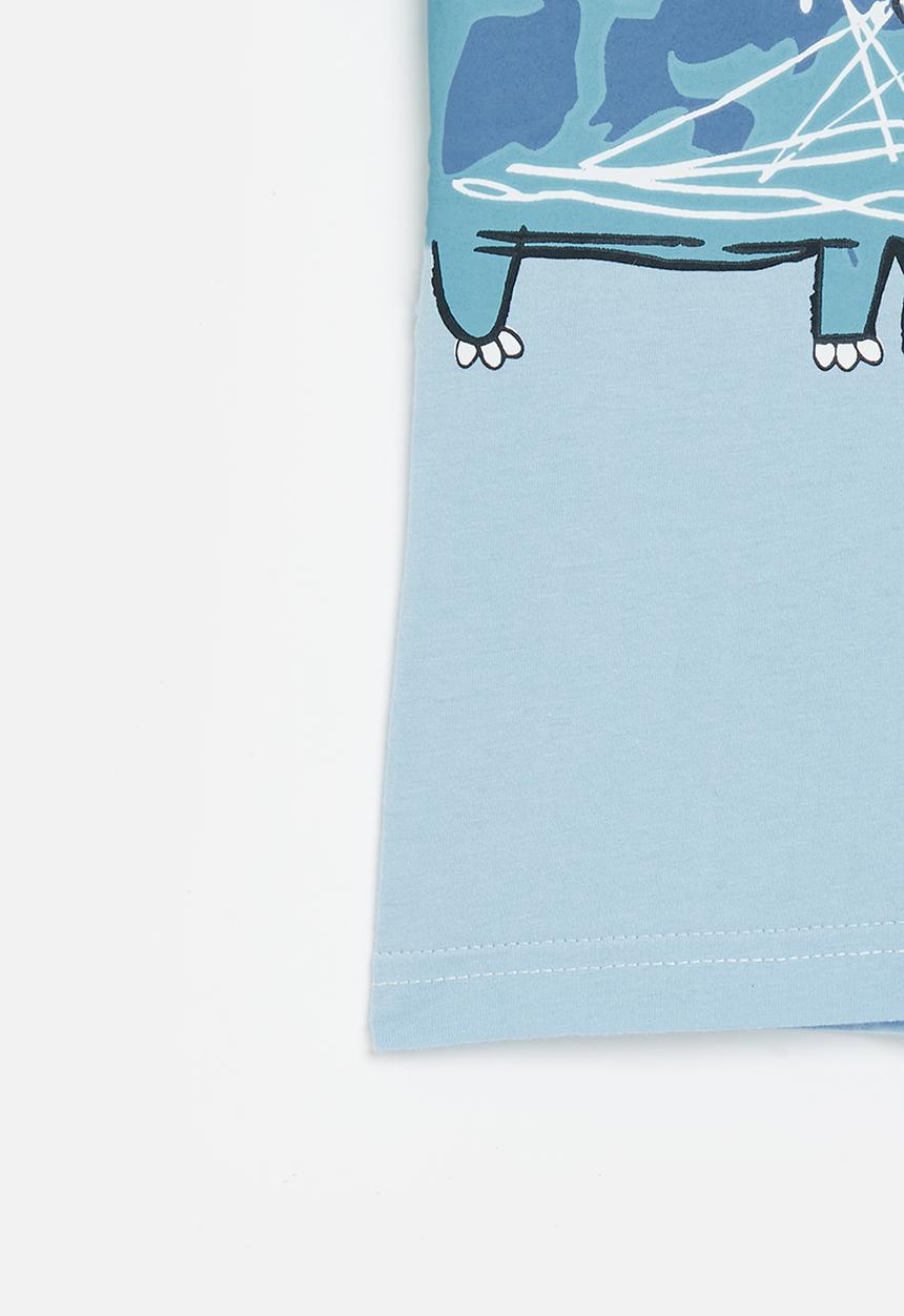 Pop Candy - Printed tee - blue dino