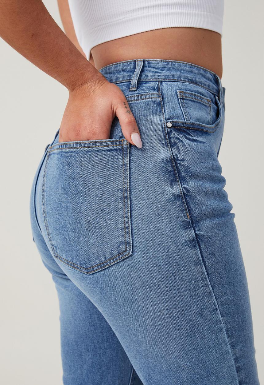 Cotton On - Plus curvy stretch bootleg flare jean - surfers blue