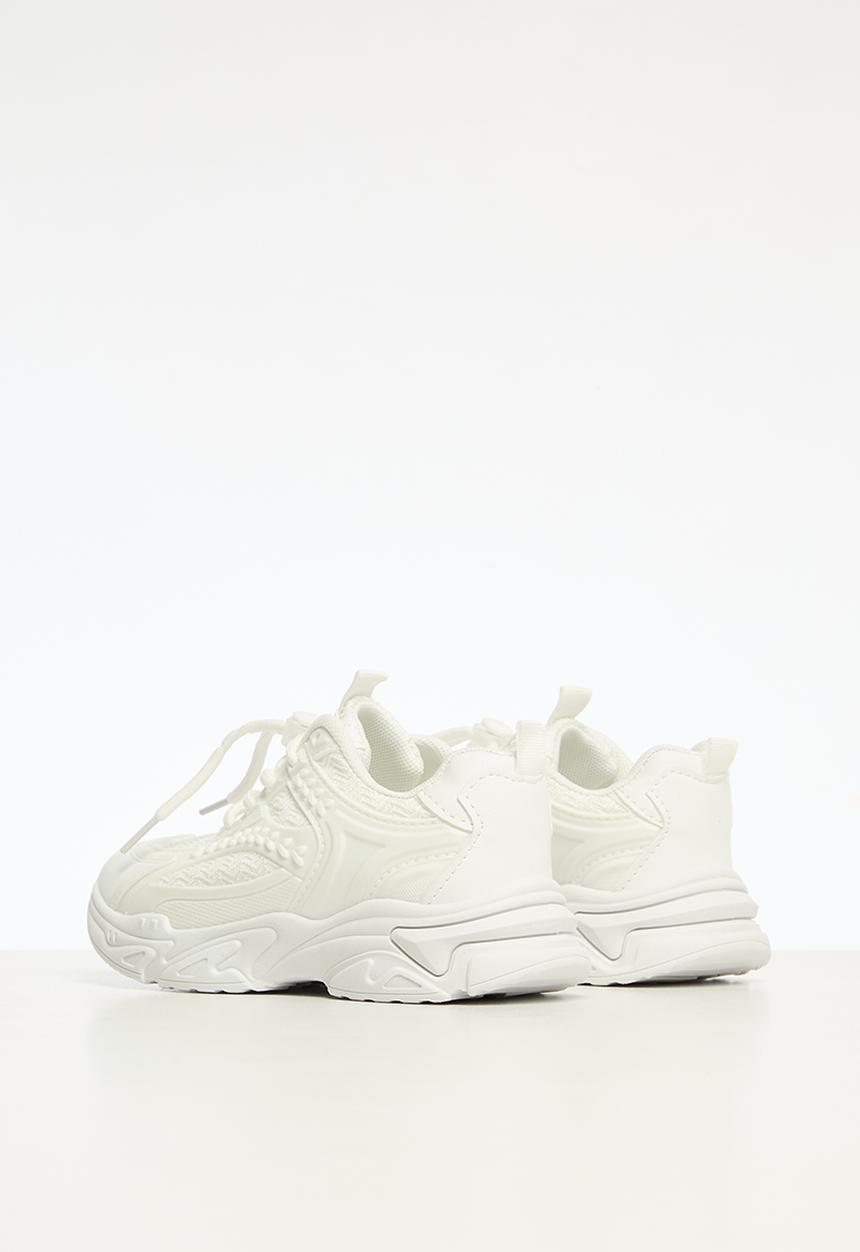 Pop Candy - Girls lace up sneakers - white