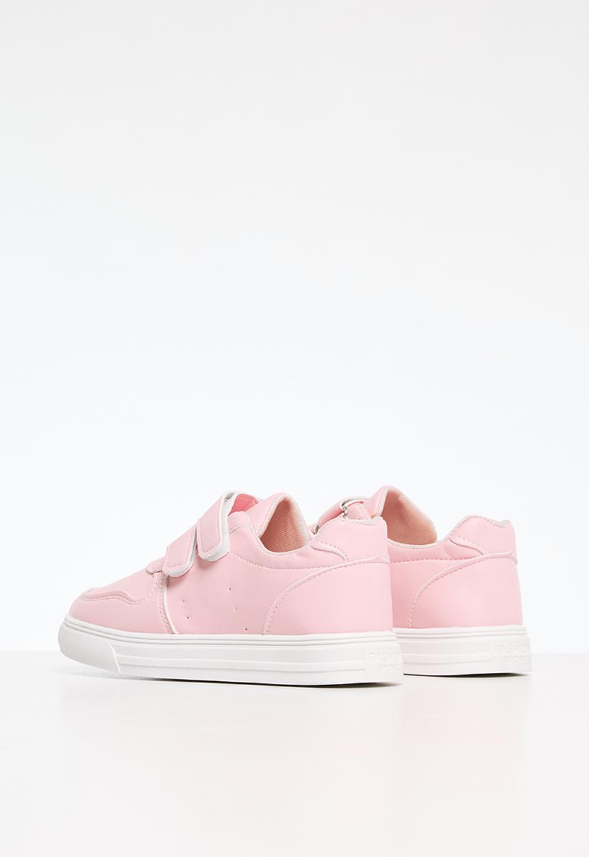 Pop Candy - Girls twin velcro strap sneakers - pink