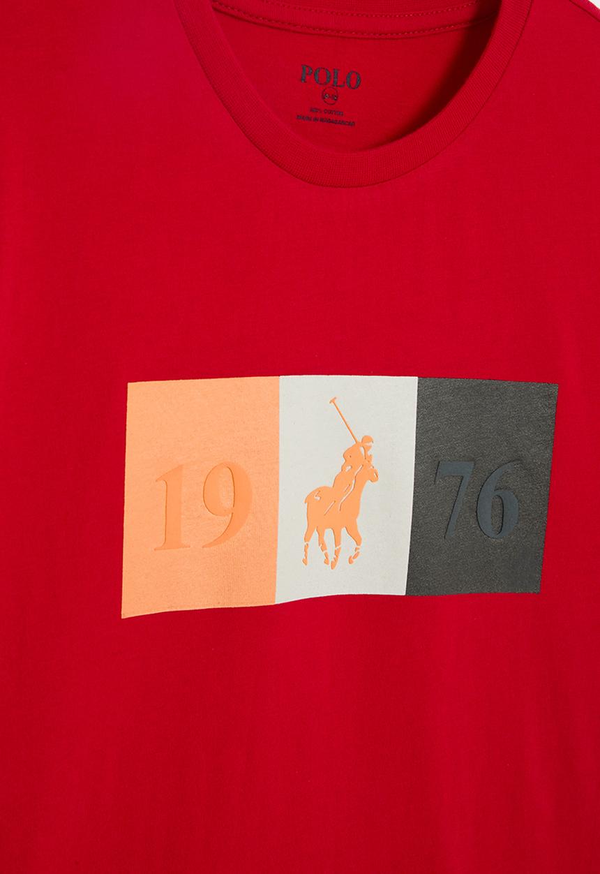 POLO - Boys cooper printed tee - red
