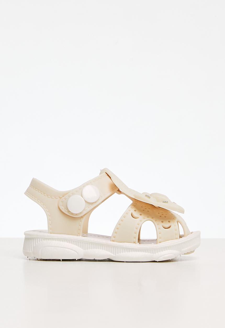 Pop Candy - Bow décor sandals - off white