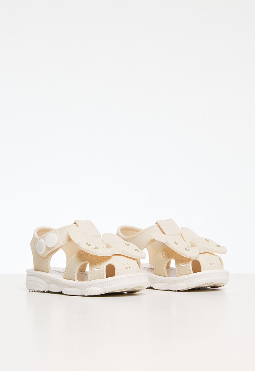 Pop Candy - Bow décor sandals - off white